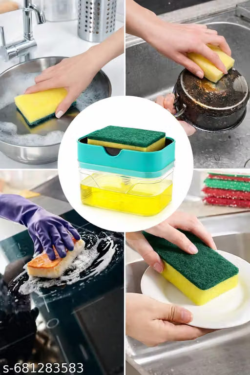 2-in-1 Soap Dispenser with Sponge Holder