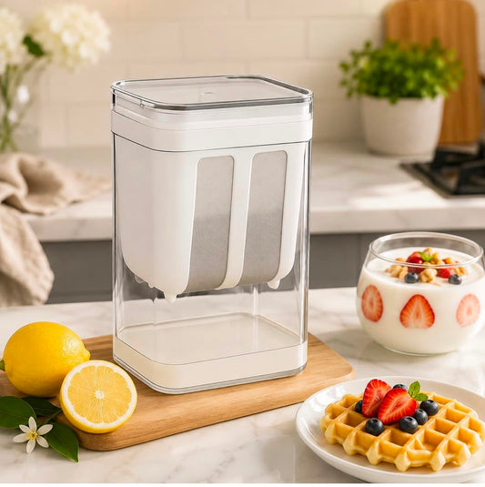 Greek Yogurt Strainer, Hung Curd Strainer Box with Fine Mesh Bag